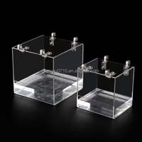 2024 vente chaude oiseau baignoire baignoire acrylique oiseau utiliser épaissi Transparent externe cintre cage à oiseaux