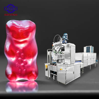 Sucette dure entièrement automatique chocolat gommeux déposant versant producteur faisant la Machine petite capacité vitamine gommeux ours Machine