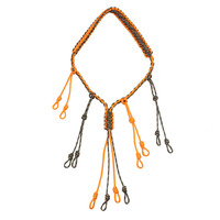 Collier tressé à la main, sifflet de chasse, cordon pour appels de canard, paracorde, 12 boucles réglables, équipement de plein air, logo personnalisé