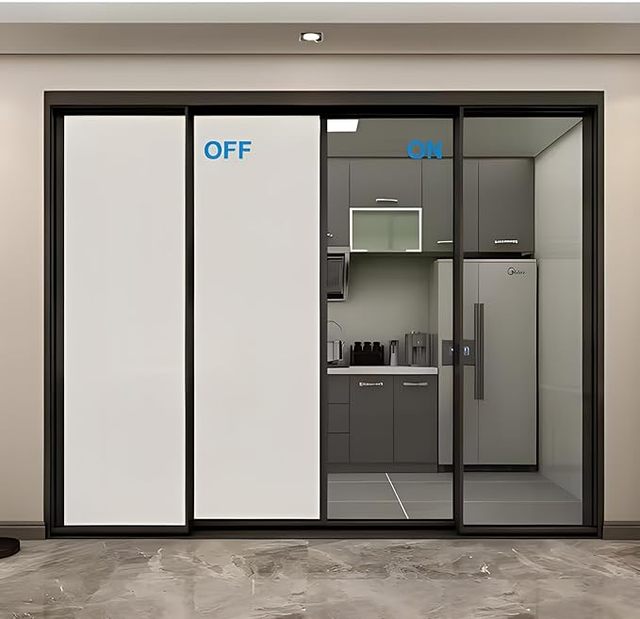 Smart Switchable PDLC Smart Glass Tint Modern Design Self-Adhesive Electronic PVC Film Window Glass 0.4mm Apartment Hospital