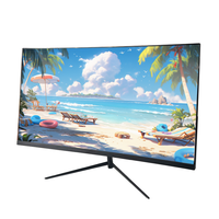 Monitor Gaming OEM 23.8 Inci 1ms Panel VA Tanpa Bingkai 100Hz 2800R Lengkung FHD 1920x1080 dengan Gamut Warna Luas Hitam