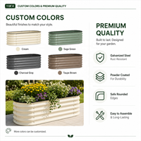 Bac à légumes en métal ondulé zingué, jardinière surélevée, kit de jardinage modulaire pour culture de légumes en extérieur