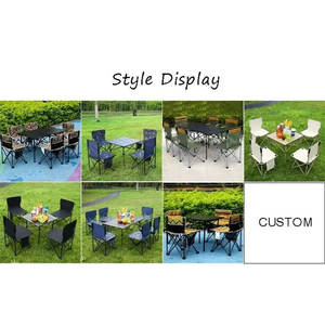 ชุดโต๊ะและเก้าอี้พับได้พกพา Woqi สำหรับตั้งแคมป์ 4 ที่นั่ง สีเขียวอ่อน ผ้า Oxford โครงอะลูมิเนียม เฟอร์นิเจอร์สำหรับใช้งานกลางแจ้ง - Product Image 3