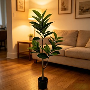 Bonsai Rubber <b>Tree</b> Indoor Landscape Decoration Simulation Plant Decoration Simulation Leaves - Product Image 4