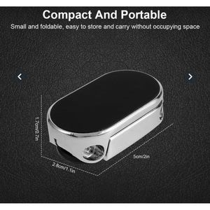Support magnétique pour téléphone de voiture, support de fixation sur grille d'aération en métal noir, pliable pour smartphone - Product Image 6
