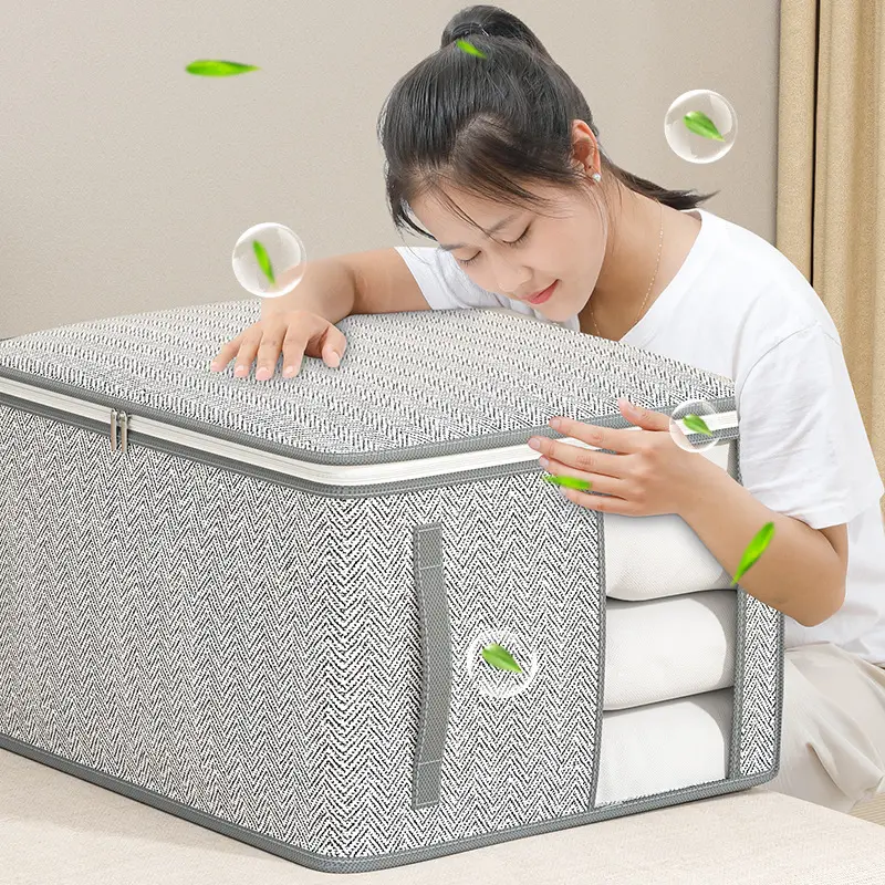 Household quilt storage clothes quilt boxe large capacity laundry storage moving foldable portable boxes