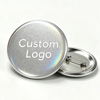 Badge holographique personnalisé de collection, badge en métal laser arc-en-ciel, design en édition limitée