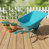 Chariot à main en acier à montage facile, capacité de 90 lb, robuste, pour chantier, jardin, terrasse, service OEM ODM fourni