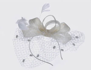 MIO <span class=keywords><strong>Vintage</strong></span> femmes élégant voile plume Fascinators bandeau mariage thé fête mariée fleur chapeaux pilulier Derby chapeaux Net - Product Image 4