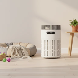 เครื่องฟอกอากาศอัจฉริยะทรงพลังสำหรับสัตว์เลี้ยง พร้อมแผ่นกรอง H13 HEPA กำจัดกลิ่นขนแมวและสุนัข ทำความสะอาดบ้าน เสียงเบา ควบคุมผ่านแอปพลิเคชัน - Product Image 1