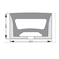Diffuseur en caoutchouc silicone flexible pour bande LED néon 12*25mm