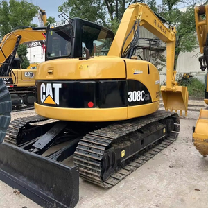 รถขุดตีนตะขาบตีนตะขาบมือสองขนาด8ตันได้รับการรับรอง CE พร้อมถัง CAT308C รถขุด - Product Image 1