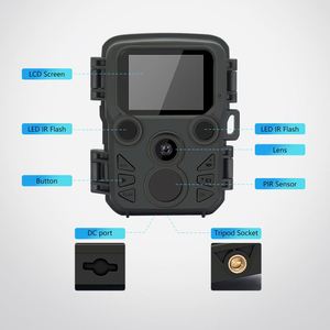 1080P săn bắn ngoài trời Đường Mòn Máy Ảnh HD không thấm nước săn bắn động vật hoang dã <span class=keywords><strong>Scouting</strong></span> trò chơi hồng ngoại ban đêm tầm nhìn giám sát bẫy máy ảnh - Product Image 2