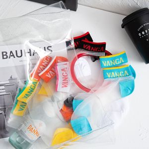 Vanga Women Ankle Socks Transparent Color Block Letter Design Casual Short Socks For Youth - Product Image 4