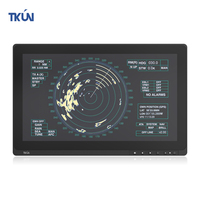 TKUN Monitor LCD Layar Sentuh Kapasitif HD 1080P 15.6 Inci 1000Nits Tahan Air IP65 USB Baru untuk Bisnis Warna Hitam