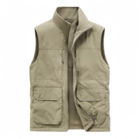 Gilet de travail pour homme personnalisé avec logo, multi-poches, pour l'extérieur, organisateur de bénévoles, pratique, broderie, gilet d'équipe, veste
