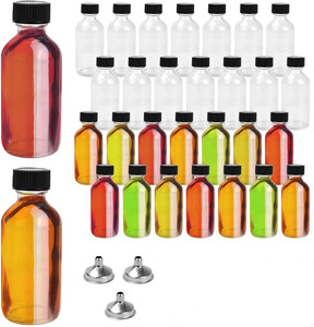 Botellas de muestra de vidrio para jugo de 30 ml, botellas pequeñas de <span class=keywords><strong>Schnapps</strong></span>, Mini botellas de licor vacías de 1 oz con embudo para boda de whisky - Product Image 1