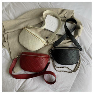 Zhiao tendance concepteur <span class=keywords><strong>matelassé</strong></span> zipper large sangle dame poitrine femmes en cuir <span class=keywords><strong>sac</strong></span> <span class=keywords><strong>banane</strong></span> <span class=keywords><strong>sac</strong></span> de taille - Product Image 2