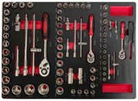 Juego de Herramientas Manuales CRV de 201 Piezas con Bandeja de Almacenamiento EVA, Kit de Herramientas Combinadas Completo para Garaje, Taller, Reparaciones del Hogar
