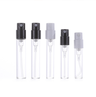 Vide 1ml 1.2ml 1.8ml 2ml 2.5ml clair Mini atomiseur brouillard flacon échantillon verre parfum vaporisateur