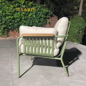 Vente directe d'usine Meubles d'extérieur Mobilier de <span class=keywords><strong>jardin</strong></span> en aluminium Teakwood <span class=keywords><strong>Fauteuil</strong></span> Canapé Ensemble de canapés modernes Chaise de loisirs - Product Image 3