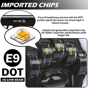 Faro Delantero para Auto, 7 Pulgadas, 100W, 12V, 8000 Lúmenes, Izquierdo y Derecho, 3 Flechas DRL, Luz de Conducción de Doble Color, Bombilla para Auto, Camioneta, Todoterreno - Product Image 5