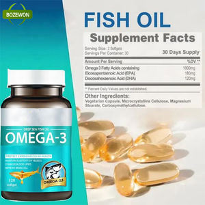 Cápsulas naturais do <span class=keywords><strong>softgel</strong></span> do óleo de peixe do OEM com ômega 3 EPA DHA - Product Image 4