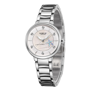 Reloj Elegante de Oro para Mujer, Esfera Redonda de 30 mm, Movimiento de Cuarzo, Visualización de Fecha, Cierre de Mariposa, Cristal Mineral, Estilo de Lujo - Product Image 1