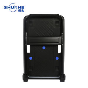 Troli Dorong Manual Lipat Empat Roda Beban Berat 150kg - Peralatan Belanja Industri OEM Baja Tahan Karat Plastik - Product Image 4