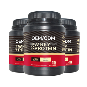 100% Whey <b>Protein</b> Powder Vanilla Flavored Gluten Free 24g <b>Protein</b> per Serving Sports Nutrition Supplement for Fitness Training - Product Image 1