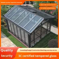 Véranda de jardin, véranda moderne, styles personnalisés, kits de véranda coulissante en verre pour terrasse