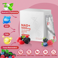 Supplément NAD+ 1000mg en gros avec Resvératrol, Nicotinamide Riboside pour la santé des adultes, Vitamines de soutien OEM Anti-âge