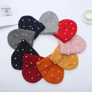 Soft Knitted Pearls Decoration Warm Unisex Winter <b>Hat</b> for Outdoor Activity and Casual Warmer Promotion Gift - Product Image 2