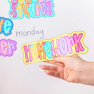 Cá Nhân Hoa Tim BảNg trắng và tủ lạnh nam châm đầy màu sắc thư hàng ngày công cụ giảng dạy Back-to-School quà tặng cho giáo viên - Product Image 4