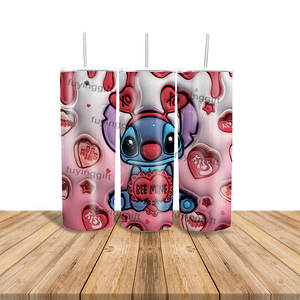 Botella <span class=keywords><strong>de</strong></span> agua impresa digital 3D personalizada barata taza <span class=keywords><strong>de</strong></span> diseño <span class=keywords><strong>de</strong></span> puntada agradable vaso <span class=keywords><strong>de</strong></span> sublimación <span class=keywords><strong>de</strong></span> 20oz con pajita y tapa - Product Image 3