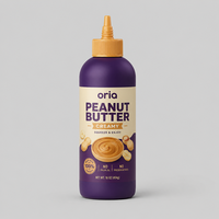 Bouteille en plastique givrée violette de 250 ml, 300 ml, 500 ml, 750 ml pour sauce, avec étiquette personnalisable, idéale pour le beurre de cacahuète et les sauces BBQ