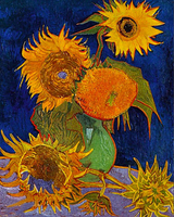 Dafen grande vente en gros le plus bas prix de haute qualité à la main Van Gogh tournesol peinture à l'huile Reproduction toile pour décoration murale Art
