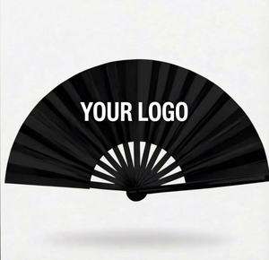 Abanico de Bambú Grande Personalizado de 13 Pulgadas, Abanico Plegable de Bambú para Bodas, Fiestas, Carnavales - Product Image 5