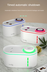 Teslimat hızlı fabrika 2000ml serin sis ev nemlendirici 2l büyük çift sprey Led ışık Atomizer difüzör nemlendirici - Product Image 4