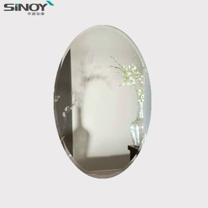 Panel de cristal transparente plateado personalizado de <span class=keywords><strong>2</strong></span>-8mm, decoración de pared de tienda minorista moderna, <span class=keywords><strong>espejo</strong></span> de pared sin marco ovalado para dormitorio - Product Image 4