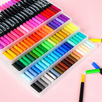 Lot de 12 marqueurs artistiques effaçables double-pointe, feutres aquarelles à pointe fine, lavables, non tachants, pour le graffiti des enfants