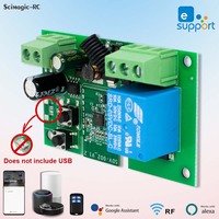 Module de relais WiFi EWeLink DC 7-32V, commutateur intelligent sans fil RF à verrouillage automatique pour contrôle d'accès aux portes, compatible Alexa et Google Home Automation