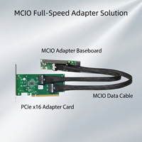 Adaptor Dual MCIO 8i ke PCIe 5.0 X16 Gen5 Cetakan Pribadi Buatan Cina