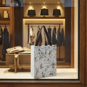 Trong kho quần áo Túi Quà Tặng Chất lượng cao bán buôn lưu niệm mua sắm túi giấy đá cẩm thạch mô hình túi giấy mà không cần vòng eo - Product Image 2