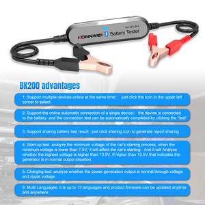 KONNWEI BK200 Batterie monitor 12V Batterie analysator Laden Kurbel <span class=keywords><strong>tester</strong></span> Autobatterie <span class=keywords><strong>tester</strong></span> für PKW LKW Motorrad ATV - Product Image 6