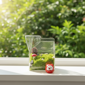 Terrario de Vidrio Transparente con Diseño de Caja de Leche, Forma Cuadrada, Florero de Mesa para Decoración de Interiores del Hogar - Product Image 2