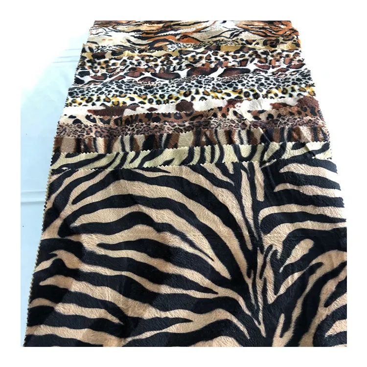 Cheap Price Polyester Spandex Soft Leopard Zebra Animal Print Blanket Rugs Carpet leopard fabric