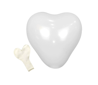 Ballons en latex épais rouges et blancs en forme de cœur de 10 pouces pour fiançailles, mariage, Saint-Valentin, anniversaires