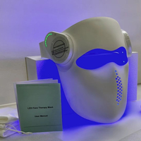 Masque facial portable à LED 7 couleurs pour la thérapie photonique, avec longueurs d'onde de 660 nm et 850 nm, pour les soins de la peau à domicile