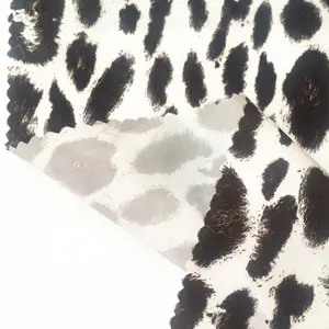 Tela impermeable con estampado de leopardo para chaqueta, imitación de leopardo, 75D